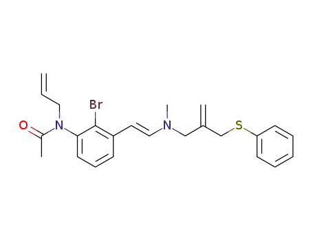 N-2-<3-(N-acetyl-N-allylamino)-2-bromophenyl>ethenyl-2-(phenythiomethyl)prop-2-enylmethylamine