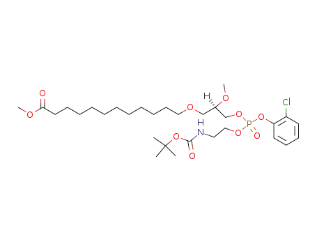 1-O-<11-(Methoxycarbonyl)undecyl>-2-O-methyl-sn-3-glyceryl o-chlorophenyl <N-(tert-butoxycarbonyl)amino>ethyl phosphate
