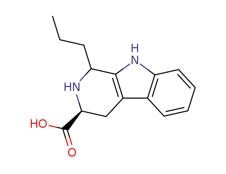 Molecular Structure of 799822-01-8 (1H-Pyrido[3,4-b]indole-3-carboxylic acid, 2,3,4,9-tetrahydro-1-propyl-,
(3S)-)