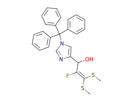 1,1-Bis(methylthio)-2-fluoro-3-((1'-trityl)-4'-imidazolyl)prop-1-en-3-ol