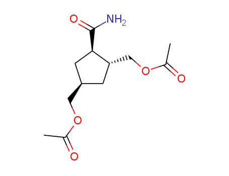 (1R,2R,4R)-2,4-Bis(acetoxymethyl)cyclopentane-1-carboxamide