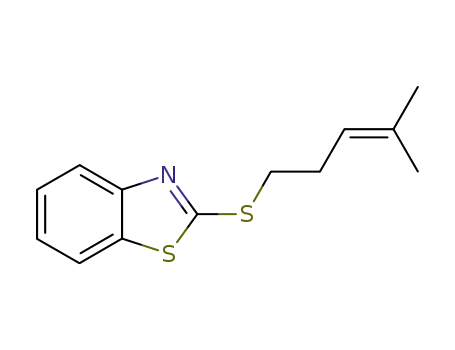 Molecular Structure of 864948-23-2 (2-(4-methyl-pent-3-enylsulfanyl)-benzothiazole)