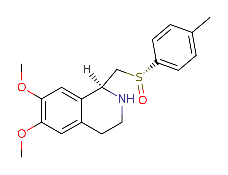 Molecular Structure of 124687-77-0 ((1S,R<sub>S</sub>)-3,4-dihydro-6,7-dimethoxy-1-<(p-tolylsulfinyl)-methyl>isoquinoline)