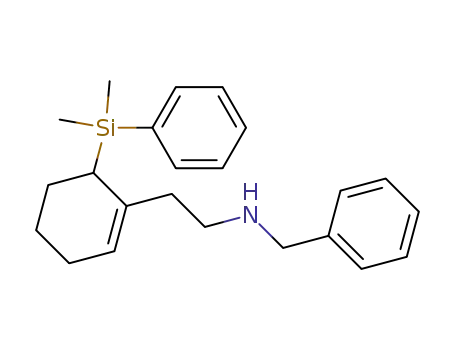 Benzyl-{2-[6-(dimethyl-phenyl-silanyl)-cyclohex-1-enyl]-ethyl}-amine