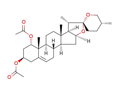 Molecular Structure of 861674-94-4 ((20S,22R,25R)-1α,3β-diacetoxyspirost-5-ene)