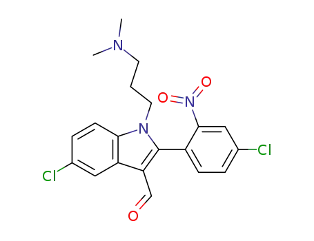 1H-Indole-3-carboxaldehyde,
5-chloro-2-(4-chloro-2-nitrophenyl)-1-[3-(dimethylamino)propyl]-