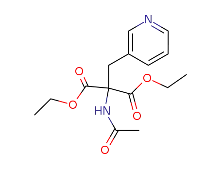 Molecular Structure of 103733-08-0 (Propanedioic acid, (acetylamino)(3-pyridinylmethyl)-, diethyl ester)