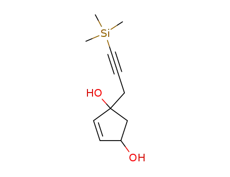 Molecular Structure of 678143-40-3 (4-Cyclopentene-1,3-diol, 1-[3-(trimethylsilyl)-2-propynyl]- (9CI))