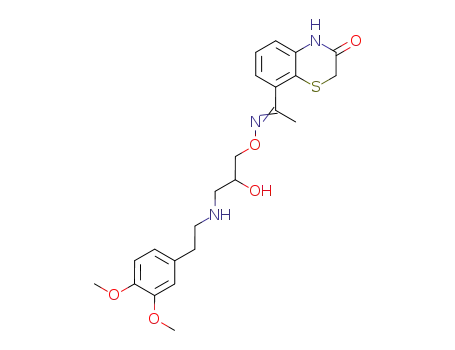 8-(1-{(Z)-3-[2-(3,4-Dimethoxy-phenyl)-ethylamino]-2-hydroxy-propoxyimino}-ethyl)-4H-benzo[1,4]thiazin-3-one