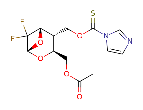 Acetic acid (1S,3S,4R,5S)-7,7-difluoro-4-(imidazole-1-carbothioyloxymethyl)-2,6-dioxa-bicyclo[3.1.1]hept-3-ylmethyl ester
