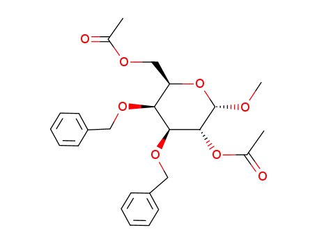 Acetic acid (2S,3R,4S,5S,6R)-6-acetoxymethyl-4,5-bis-benzyloxy-2-methoxy-tetrahydro-pyran-3-yl ester