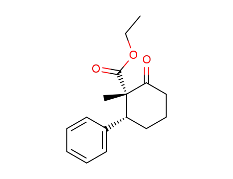 Cyclohexanecarboxylic acid, 2-butyl-1-methyl-6-oxo-, ethyl ester, trans-