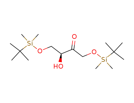 Molecular Structure of 677300-95-7 (1,4-bis-(<i>tert</i>-butyl-dimethyl-silanyloxy)-3-hydroxy-butan-2-one)