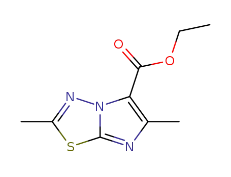 Molecular Structure of 96356-15-9 (ethyl 2,6-dimethylimidazo[2,1-b][1,3,4]thiadiazole-5-carboxylate)