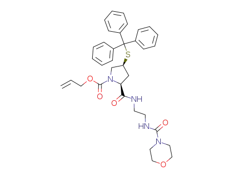 (2S,4S)-2-{2-[(Morpholine-4-carbonyl)-amino]-ethylcarbamoyl}-4-tritylsulfanyl-pyrrolidine-1-carboxylic acid allyl ester