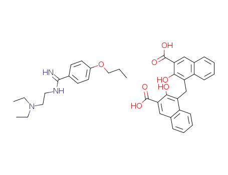 Benzenecarboximidamide, N-(2-(diethylamino)ethyl)-4-propoxy-, 4,4'-methylenebis(3-hydroxy-2-naphthalenecarboxylate) (1:1)