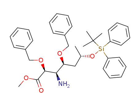(2S,3R,4S,6S)-3-Amino-2,4-bis-benzyloxy-6-(tert-butyl-diphenyl-silanyloxy)-heptanoic acid methyl ester