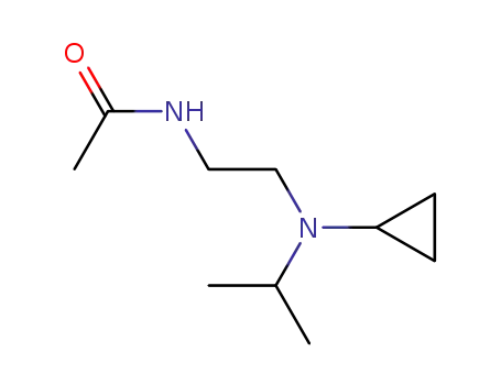 Molecular Structure of 151793-27-0 (Acetamide,  N-[2-[cyclopropyl(1-methylethyl)amino]ethyl]-)