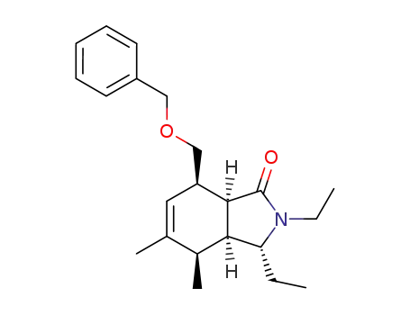 2,3β-diethyl-5α,6-dimethyl-8α-<(benzyloxy)methyl>-2,3α,4β,5β,8β,9β-hexahydro-1H-isoindol-1-one