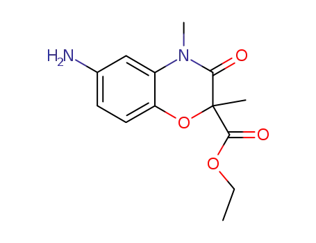 2H-1,4-Benzoxazine-2-carboxylic acid,
6-amino-3,4-dihydro-2,4-dimethyl-3-oxo-, ethyl ester