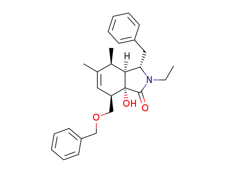 2-ethyl-3β-benzyl-5α,6-dimethyl-8α-<(benzyloxy)methyl>-9β-hydroxy-2,3α,4β,5β,8β,9-hexahydro-1H-isoindol-1-one
