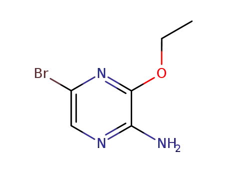 Molecular Structure of 77112-66-4 (2-AMINO-5-BROMO-3-ETHOXYPYRAZINE)