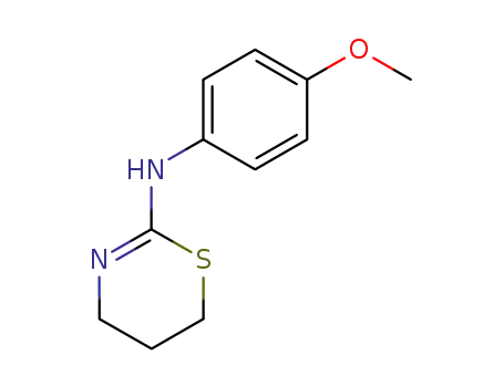 Molecular Structure of 61452-16-2 (N-(4-methoxyphenyl)-5,6-dihydro-4H-1,3-thiazin-2-amine)