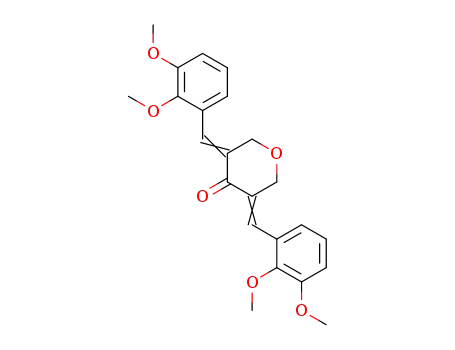 3,5-bis-((Ξ)-2,3-dimethoxy-benzylidene)-tetrahydro-pyran-4-one