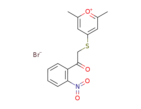 Molecular Structure of 5330-90-5 (2-[(2,6-dimethyl-2H-pyran-4-yl)sulfanyl]-1-(2-nitrophenyl)ethanone)