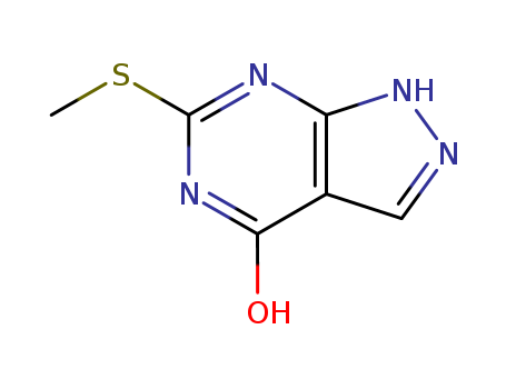 3-methylsulfanyl-2,4,8,9-tetrazabicyclo[4.3.0]nona-1,3,6-trien-5-one cas  5334-26-9