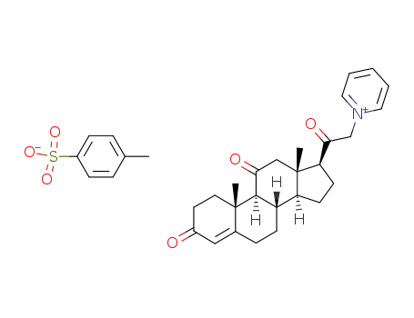 Molecular Structure of 124113-69-5 (1-(3,11,20-trioxo-pregn-4-en-21-yl)-pyridinium; toluene-4-sulfonate)