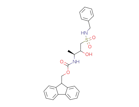Molecular Structure of 569359-24-6 (Carbamic acid,
[(1S)-2-hydroxy-1-methyl-3-[[(phenylmethyl)amino]sulfonyl]propyl]-,
9H-fluoren-9-ylmethyl ester)