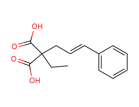 Molecular Structure of 4472-91-7 (2-cinnamyl-2-ethyl-propanedioic acid)
