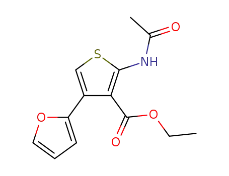 3-Thiophenecarboxylic acid, 2-(acetylamino)-4-(2-furanyl)-, ethyl ester