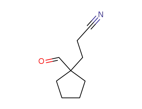 시클로펜탄프로판니트릴, 1-포르밀-(9CI)