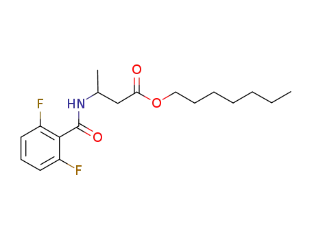 D,L N-2,6-difluorobenzoyl-3-aminobutyric acid heptyl ester