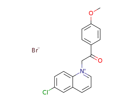 Molecular Structure of 6277-48-1 (6-chloro-1-[2-(4-methoxyphenyl)-2-oxoethyl]quinolinium)