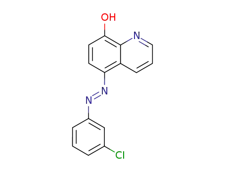 Molecular Structure of 32903-10-9 (5-(3-chloro-phenylazo)-quinolin-8-ol)