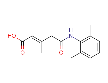 Molecular Structure of 100718-36-3 (4-(2,6-dimethyl-phenylcarbamoyl)-3-methyl-crotonic acid)