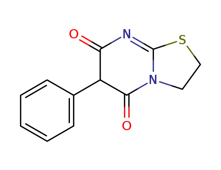 Molecular Structure of 75748-26-4 (6-phenyl-2,3-dihydro-thiazolo[3,2-<i>a</i>]pyrimidine-5,7-dione)