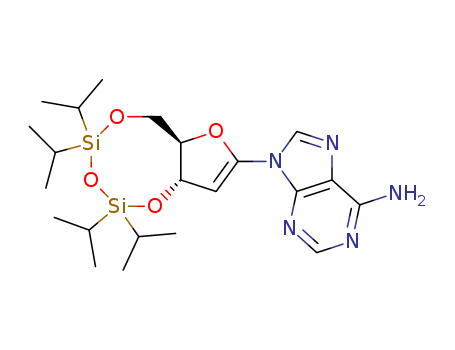 Molecular Structure of 154534-80-2 (Adenosine,
1',2'-didehydro-2'-deoxy-3',5'-O-[1,1,3,3-tetrakis(1-methylethyl)-1,3-disil
oxanediyl]-)