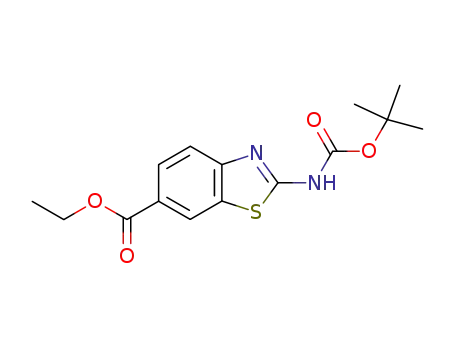 Molecular Structure of 225525-49-5 (2-tert-ButoxycarbonylaMino-benzothiazole-6-carboxylic acid ethyl ester)