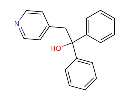 Molecular Structure of 3197-49-7 (1,1-diphenyl-2-pyridin-4-yl-ethanol)