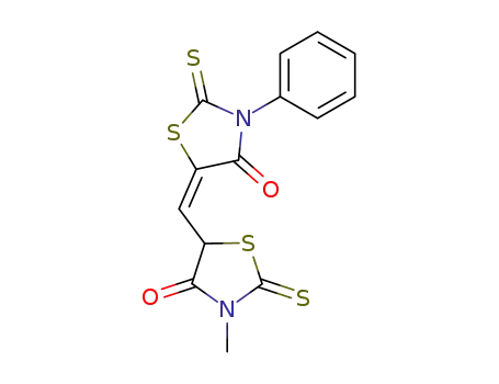 (3-methyl-4-oxo-2-thioxo-thiazolidin-5-yl)-(4-oxo-3-phenyl-2-thioxo-thiazolidin-5-ylidene)-methane