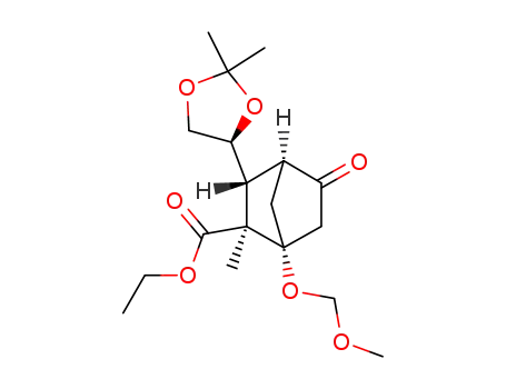 Bicyclo[2.2.1]heptane-2-carboxylic acid,
3-[(4S)-2,2-dimethyl-1,3-dioxolan-4-yl]-1-(methoxymethoxy)-2-methyl-5-
oxo-, ethyl ester, (1R,2S,3R,4S)-