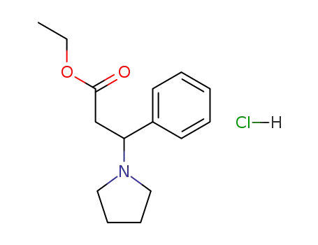 Molecular Structure of 17824-97-4 (ethyl 3-phenyl-3-(pyrrolidin-1-yl)propanoate)