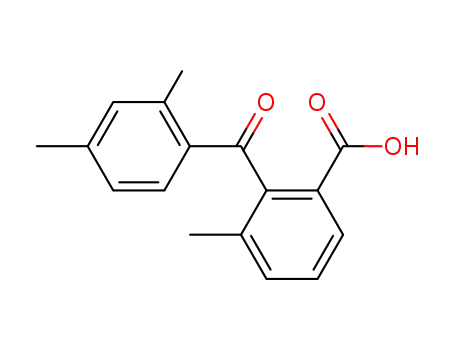 Molecular Structure of 2346-66-9 (2-(2,4-dimethylbenzoyl)-3-methylbenzoic acid)