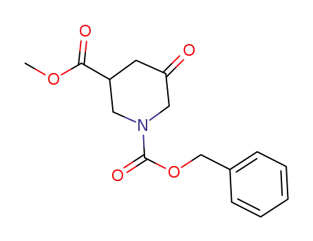 Molecular Structure of 1956365-99-3 (1-benzyl 3-methyl 5-oxopiperidine-1,3-dicarboxylate)