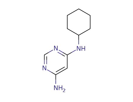 Molecular Structure of 99180-36-6 (N4-cyclohexyl-pyrimidine-4,6-diyldiamine)