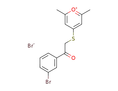 1-(3-bromophenyl)-2-[(2,6-dimethyl-2H-pyran-4-yl)sulfanyl]ethanone